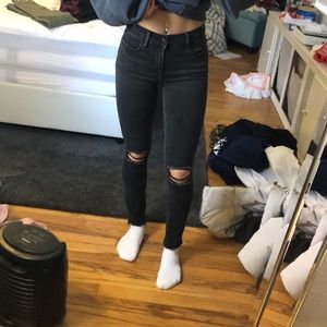 Black high rise jeans from PacSun